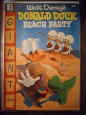 Walt Disney's Donald Duck Beach Party #2 (Dell Comics July 1955) Fair Condition