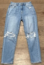 Womens Size 4 American Eagle Mom Jeans Ripped Distressed