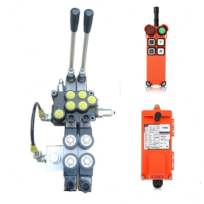 #ad Hydraulic Directional Control Valve 2 Spool Wireless Remote 13GPM 24V 2900PSI $449.99