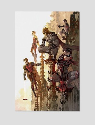 Batman Robin Gotham Knights Premium Giclee Print Poster 11x17 DC Comics Wall Art
