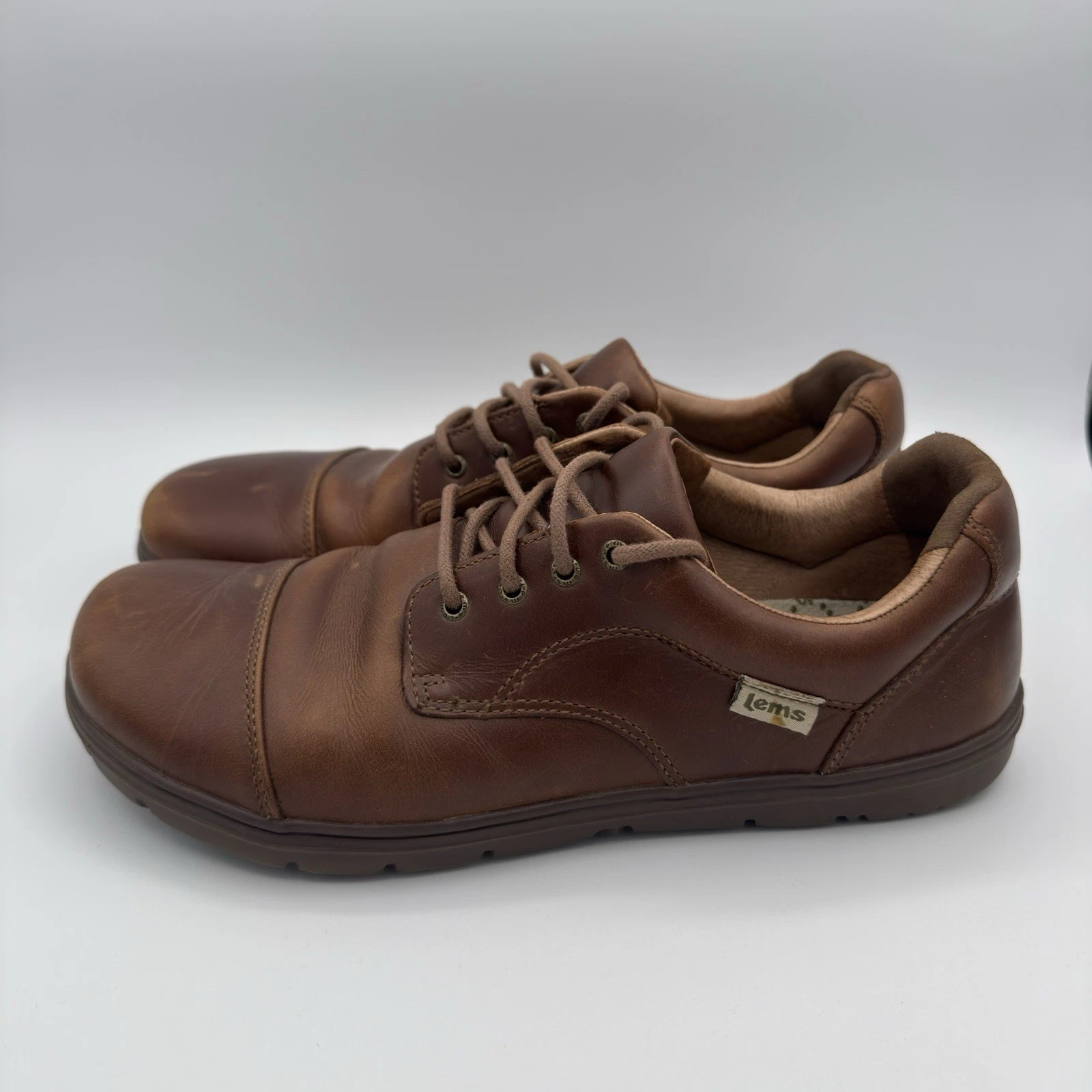 Lems Nine2Five Shoes Men’s 10 Brown Mocha Leather Oxford Barefoot Shoe $160
Opens in a new window or