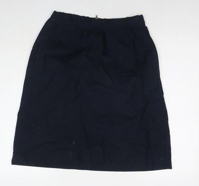 Gap Damen A-Linien Rock blau Baumwolle Größe M Reißverschluss