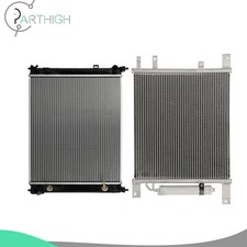 For 2012-2019 Nissan Versa Car Aluminum Radiator and A/C Condenser Cooling Kit