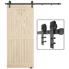 Barn Door Hardware Kit 6.6FT, Heavy Duty Modular Sliding Door Track Hardware ...
