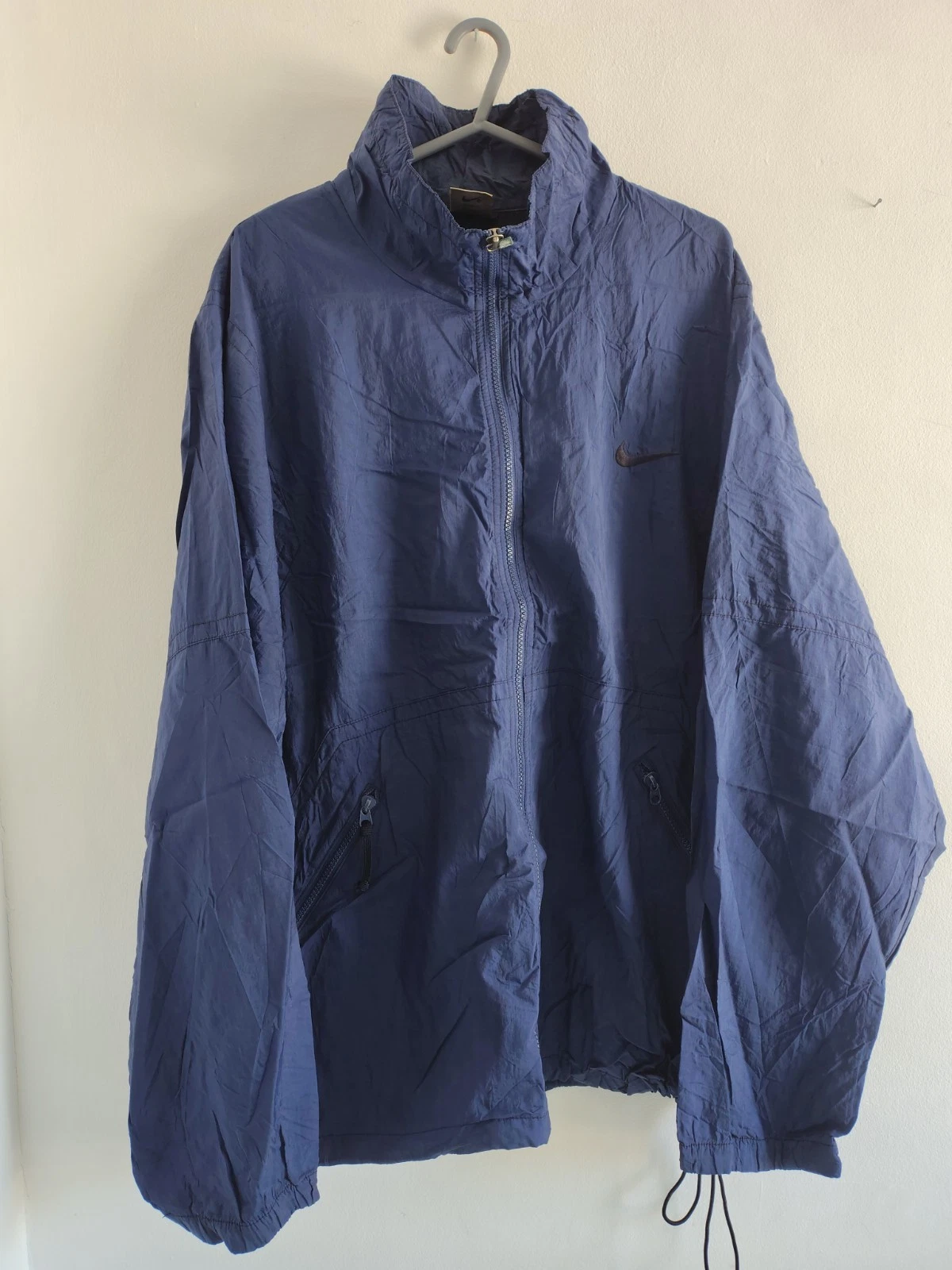 Mens Navy Vintage 1990's Nike Windbreaker Size XL