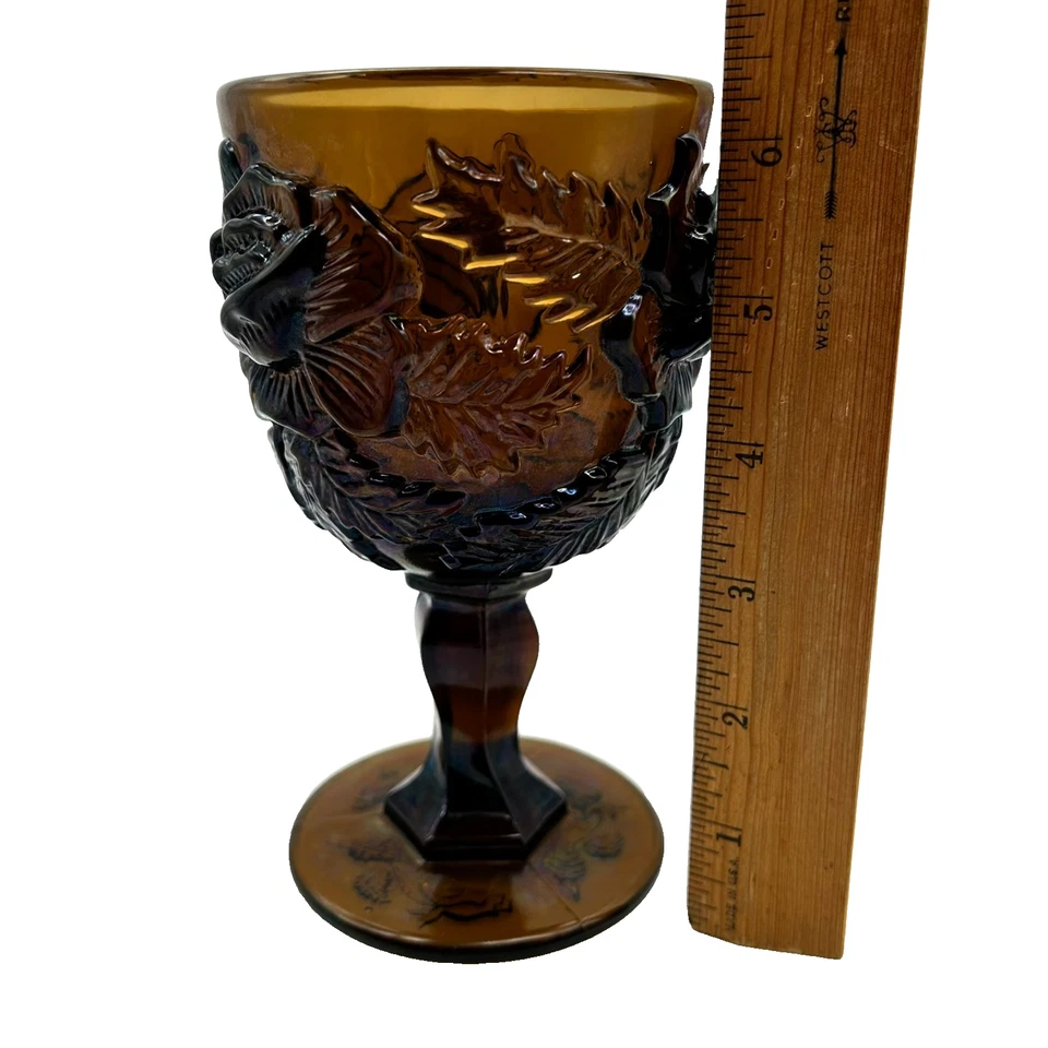 Copa de vino de agua de vidrio marrón Madonna Inn rosa salvaje color difícil de encontrar Foto 3 de 4