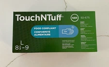 Ansell 565718 TouchNTuff 92-675 Nitrile Gloves, Non-Latex, L (100pk) Fast Ship!!