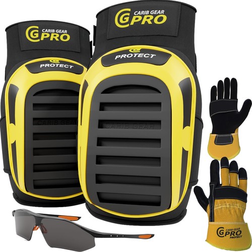 Knee Pads For Work- Heavy Duty Pad Design For Construction, Tiling, Gardening...