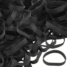 Tactical Rubber Bands Size 84, 50 Pcs Black Thick Wide Strong Heavy Duty Rubber