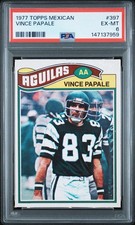 1977 Topps Mexican #397 Vince Papale RC Rookie PSA 6 EX-MT Eagles Football Card. rookie card picture