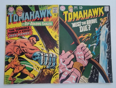 Tomahawk Silver Age Lot (2) #114 & 122 FN-VF 1968 Bib Brown Art, Mid Grade 