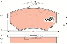 Bremsbeläge GDB1044 TRW für AUDI SEAT VW