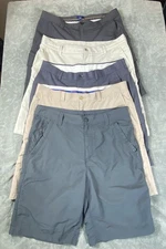 Lot of 5 Men's Cargo Shorts Size 36 Mixed Brands Golf Stretch Workwear Hiking