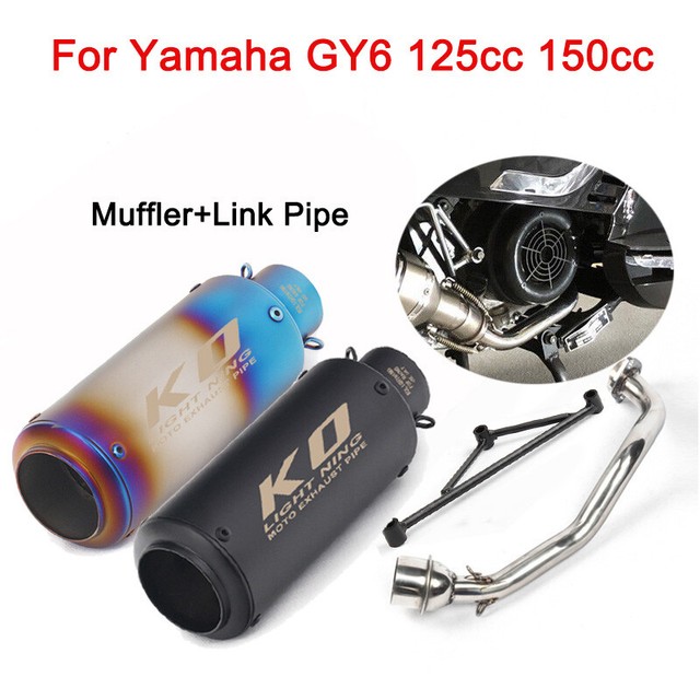 Motorcycle Exhaust Muffler Pipe Link Tube For Yamaha GY6 125 150 Slip On 51MM Motorcycle Exhaust Muffler Pipe Link Tube For Yamaha GY6 125 150 Slip On 51MM