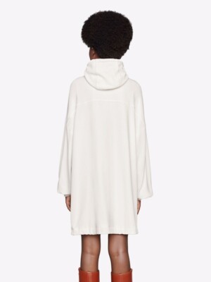 Gucci Cotton dress / Top with chenille Web Drawstring Hoodie Gucci Cotton dress / Top with chenille Web Drawstring Hoodie