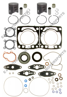 Arctic Cat ZR 6000 SPI Pistons Full Gasket Kit Crank Seals Std 73.80mm 2014-2023