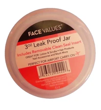 2 Pieces 3 ounce Leak Proof Jars.  Clear  Includes removal clean-seal insert NEW