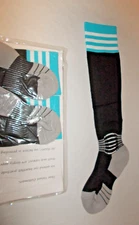 IRAMY Soccer Socks Black-M 3 Pack Compression Support Cool Max