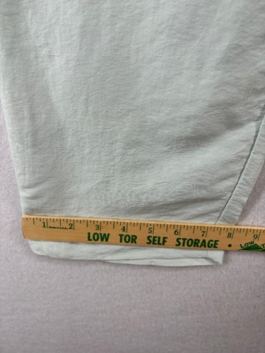 EILEEN FISHER Pants L Silk Slub Straight Cropped High Waist Side Zip Green - Picture 16 of 17