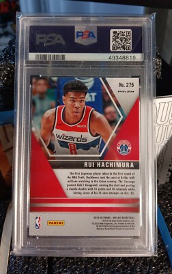 2019 Panini Mosaic Rui Hachimura Rookie Card Pink Camo Prizm PSA