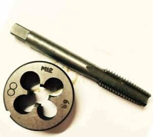 Details about  / 1 set M12×1.0 mm right-hand machines Plug Tap and Die Thread Tools M12*1mm