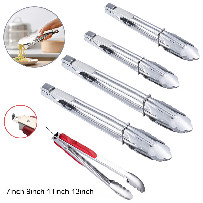 Rutschfeste Griffflecken Stahl gebratener Grillclip Salat Brotklemme Lebensmittelclip