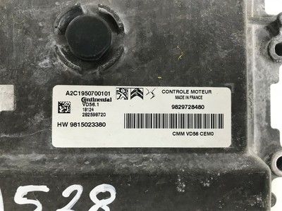2018 Peugeot 208 1.2 Petrol 9829728480 Engine ECU 510 for sale