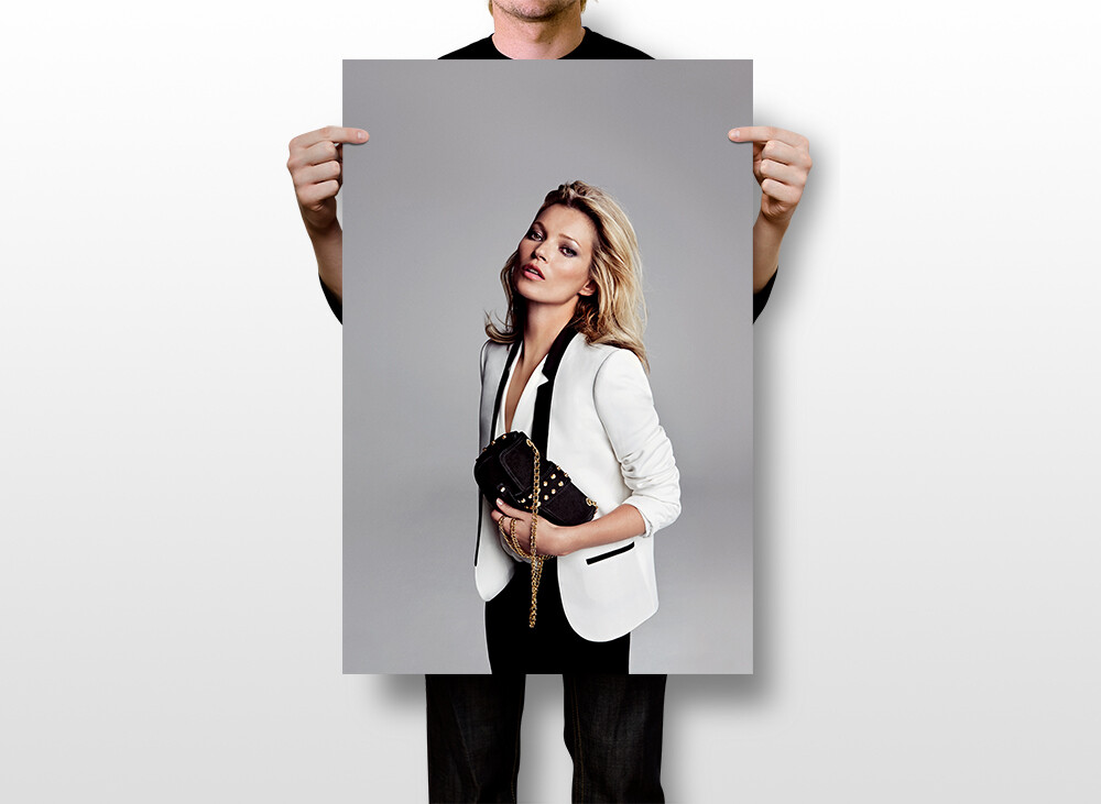 Kate Moss Model And Idol Print Canvas Wall Art Home Decor - POSTER