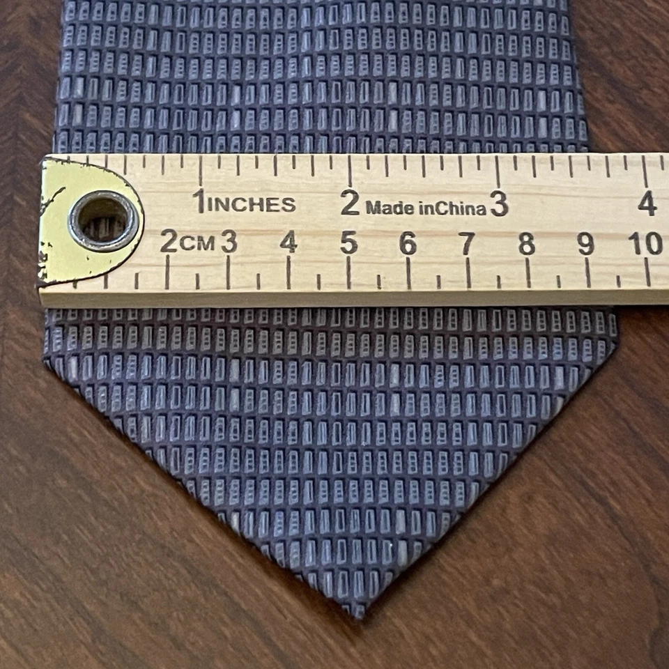 Corbata de cuello vintage gris Dkny 100 % seda importada para hombre hecha en EE. UU. Foto 4 de 4