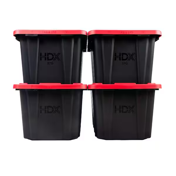 Tough Storage Tote Home Depot HDX 17 Tough Storage Tote In