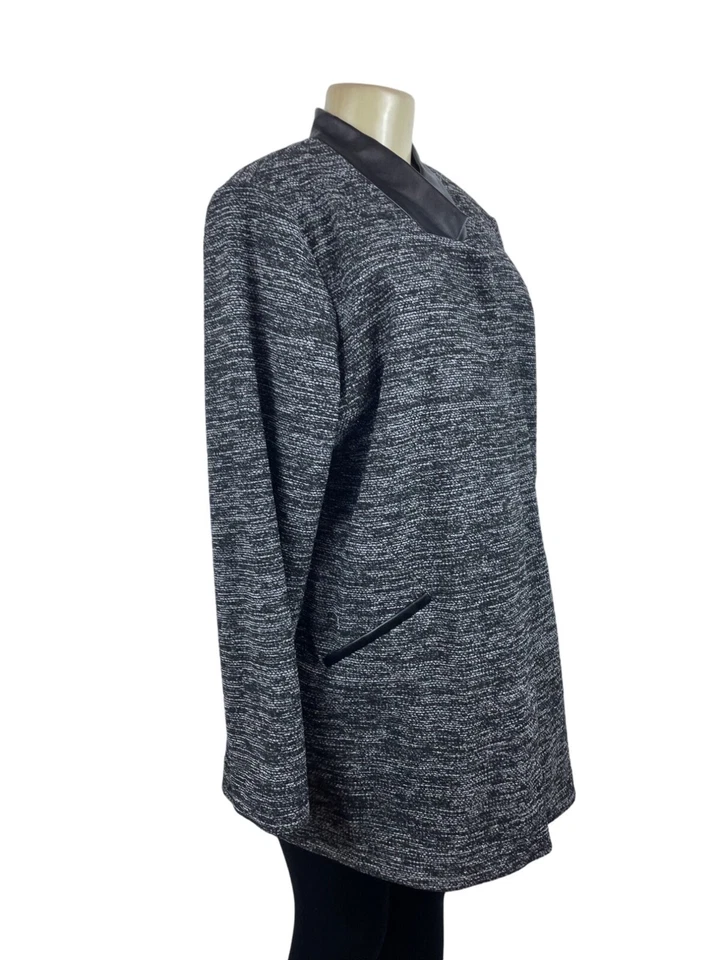 Abrigo para mujer Apt.9 gris jaspeado hasta el muslo calce relajado talla XL - NUEVO CON ETIQUETAS Foto 2 de 4