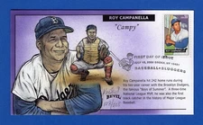 Scott 4080 Baseball Sluggers Roy Campanella Hand Painted Bevil FDC 128/225