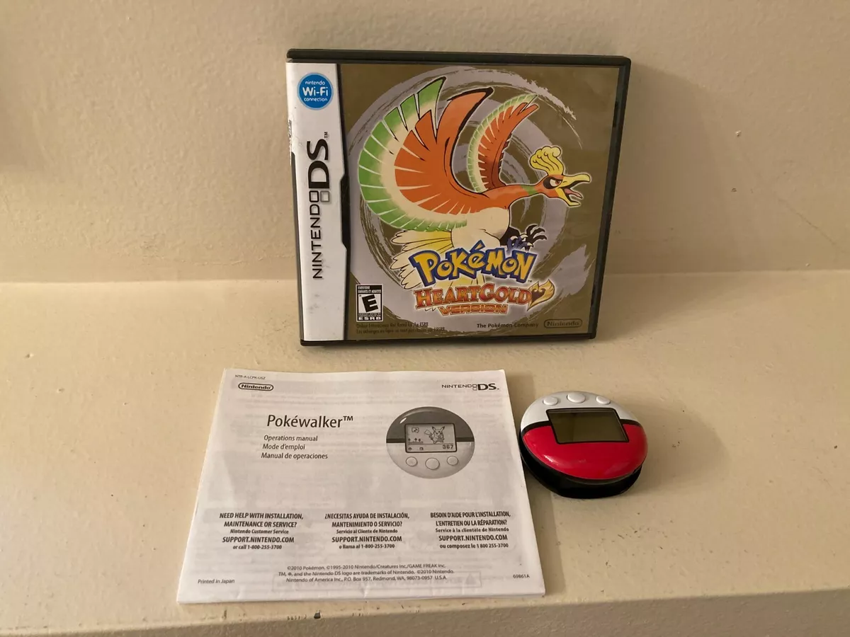 Pokémon HeartGold Version w/ Pokewalker- Nintendo DS - Complete