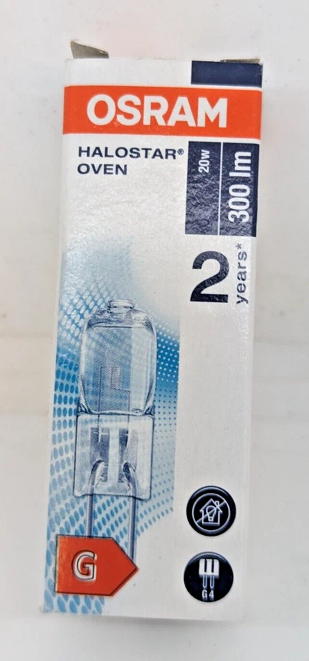 Osram Halostar Oven 64428 20w 12v G4 2-Pin bulb GERMANY - Image 2 of 3