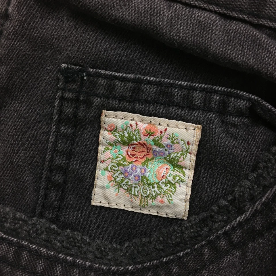 VINTAGE Cherokee Jeans 14 Womens Black High Rise Mom Tapered Dark Wash Denim USA - Image 4 of 4