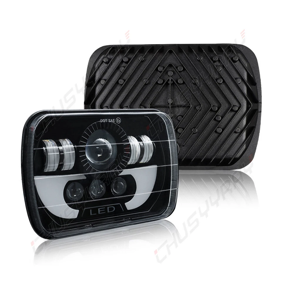 Par de faros LED 7x6" pulgadas haz alto/bajo DRL para Buick Skylark Century Reatta Foto 2 de 4