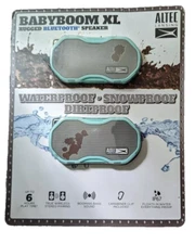 Altec Lansing BabyBoom XL Rugged Everything Proof Bluetooth Speaker 2-Pack, Mint