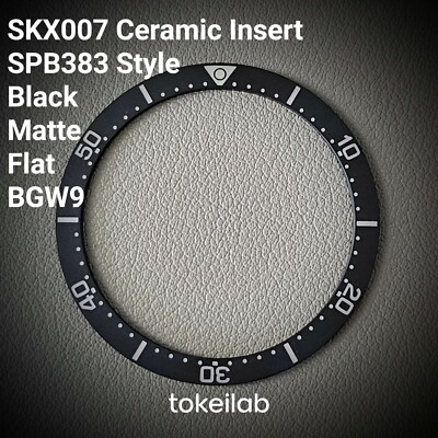SEIKO Bezel Insert SKX007 / S383 Black Matte Ceramic Flat BGW9