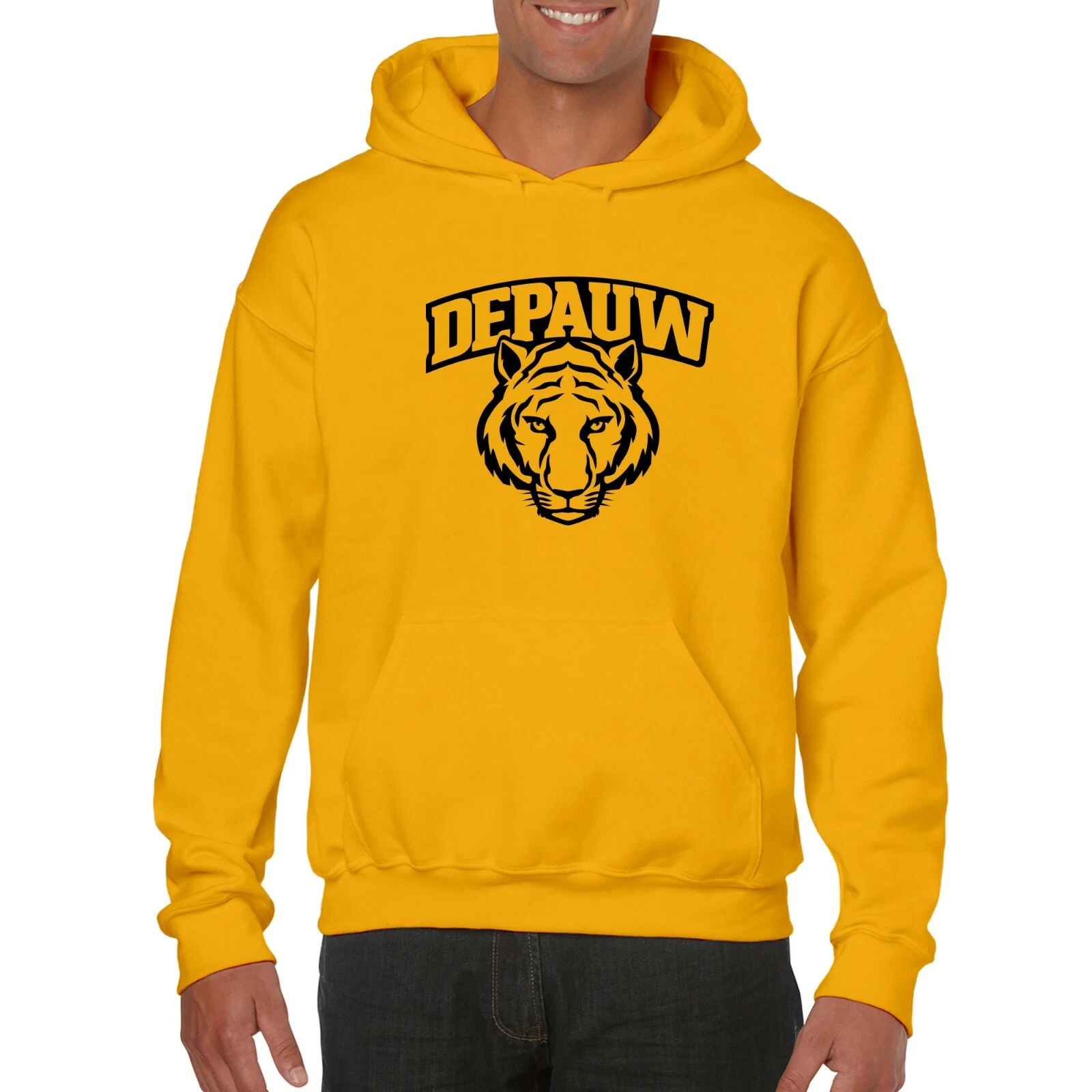 Depauw Tigers Arch Logo Hoodie