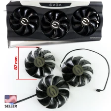 Full Set GPU Fans 87mm EVGA 3060 3070 3080 Ti 3090 FTW3 Ultra 20mm PLD09220S1...