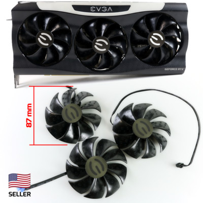 Full Set GPU Fans 87mm EVGA 3060 3070 3080 Ti 3090 FTW3 Ultra 20mm PLD09220S1...