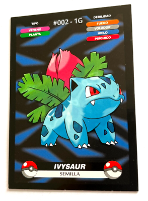 ポケモンカードikd 2025 POKEMON KANTO CREALASER TCG Card #002 IVYSAUR Peru Edition | eBay