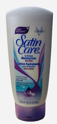 Gillette Satin Care In Shower Moisturizer Dry Skin Lotion 8.4 Oz New HTF