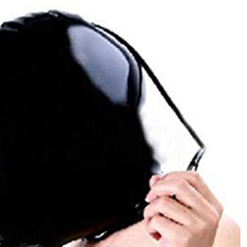 Inflatable Latex Hood Mask with Mouth Tube to Breath Double Layer Back Zipper - Picture 2 of 3