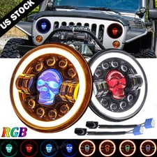 7 Inch Rgb Led Headlights Halo Angel Eyes Drl For Chevy C10 Camaro Pickup Truck 7 Inch Rgb Led Headlights Halo Angel Eyes Drl For Chevy C10 Camaro Pickup Truck
