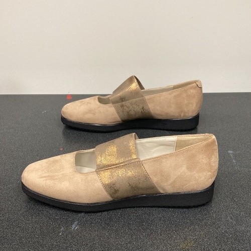 Ron White Rapisardi Lillian Beige Gold Casual Comfort Slip on Mary Jane Shoes - Picture 7 of 11