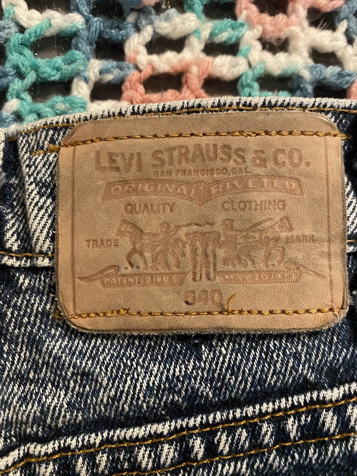 Jeans vintage años 90 Levi’s 540 lavado ácido talla 34x32 hechos en EE. UU. azul Foto 3 de 4