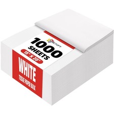 1000 PCS 15x20 Inch White Tissue Paper Bulk Packing Moving Wrapping