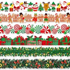 6 Pcs 197 ft Christmas Bulletin Board Borders Decorations Border Trim Decor E...