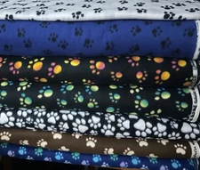 Animal Paw Print Designs - New Fleece Fabric - U Pick - By the Yard 58 Inches W